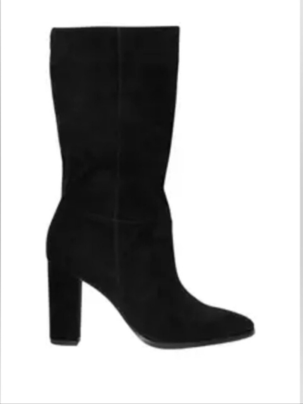 Ralph Lauren Black Mid-Calf Block Heel Women's Boots New Retail $225 In Box Sz 7